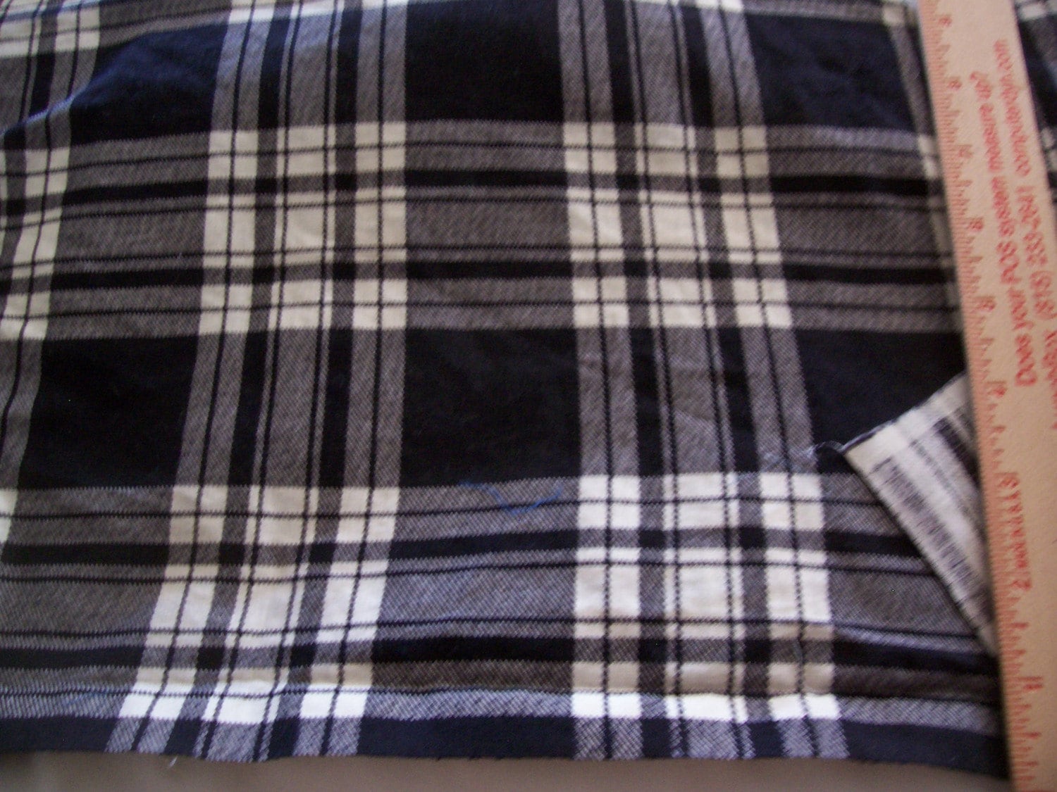 Black and White Plaid fabric 59 length x 44