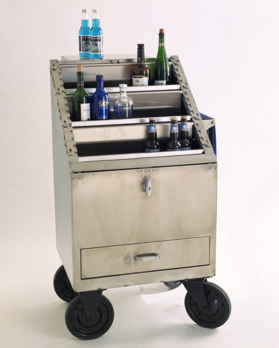 Items similar to B52 Stainless Steel Bar Cart on Etsy