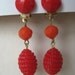 Orange and Red Cool Dangle - earrings