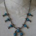 Squash Blossom Necklace Turquoise Silver Blue Southwest