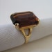 Amber Brown Chunky Ring Gold Vintage Avon Size 6