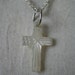 Cross Mother of Pearl Necklace Shell Pendant Vintage
