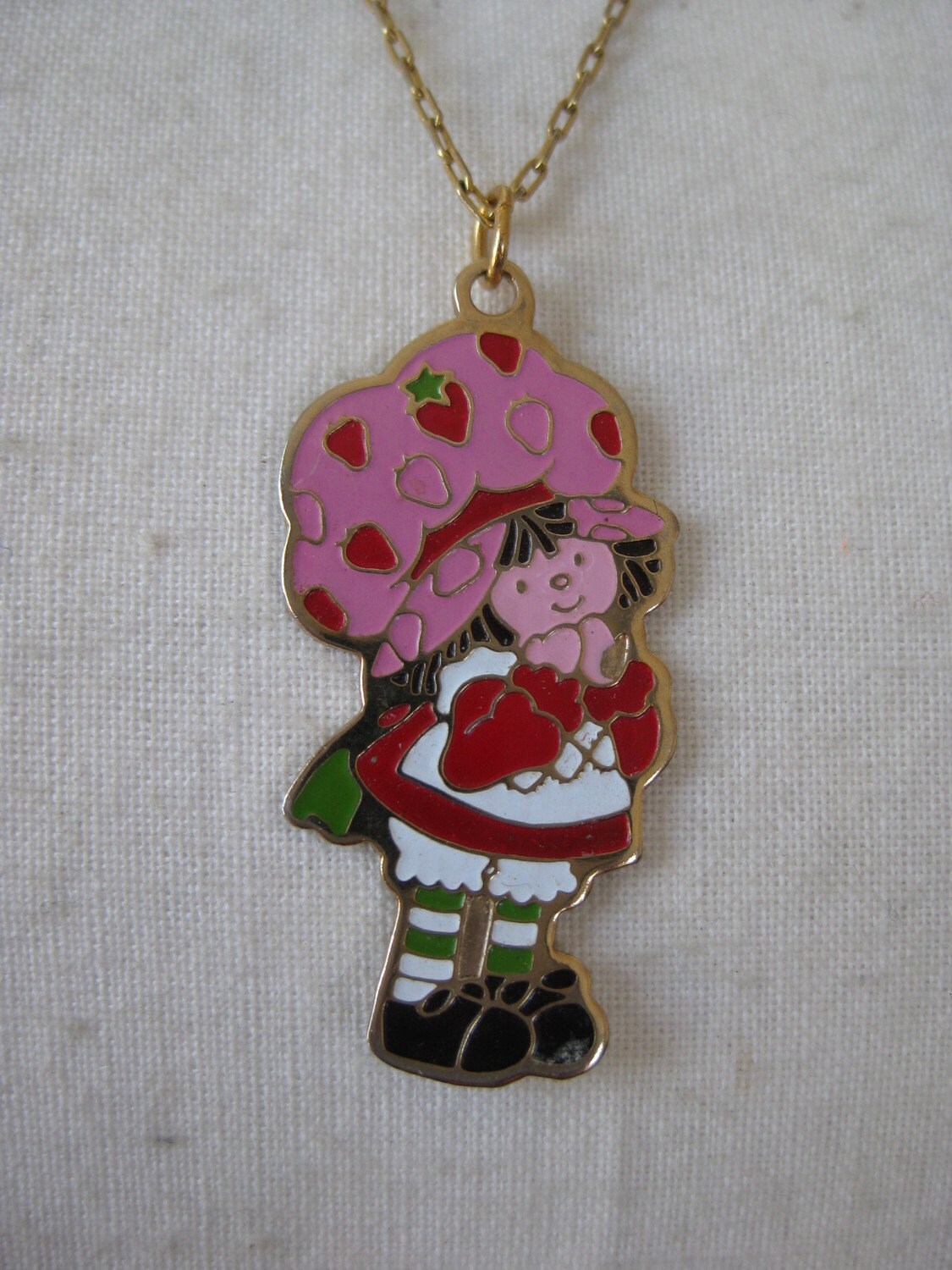 Strawberry Shortcake vintage necklace