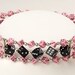 Pink w\/Black Dice Choker