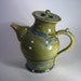 Tilted Glassy Green Teapot