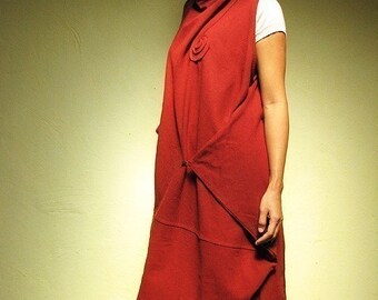 Tulip dress swirl...Red (one size fit most)