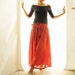 Wild side pants...Earth red mix silk (S-L)