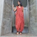 Colorful India... Epiphany...Jumpsuit Red Indian flower print (S-L)