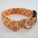 Yellow and Pink Polka Dotted Dog Collar