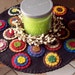 RoUND PRiMiTiVe PeNNy RuG WooL FeLT HaNDmaDE RAiNBoW DoiLY CaNDLe MaT DeCoRaTiON RusTic CoLoNiaL