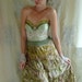 Mossy Garden Bustier Dress... size M/L... Eco Friendly Recycled Faun Nymph Pixie Fairy Fantasy