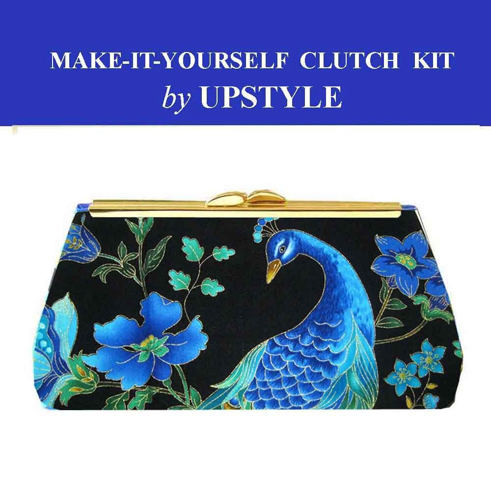 DIY Clutch Purse Kit Peacock Motif Make it Yourself
