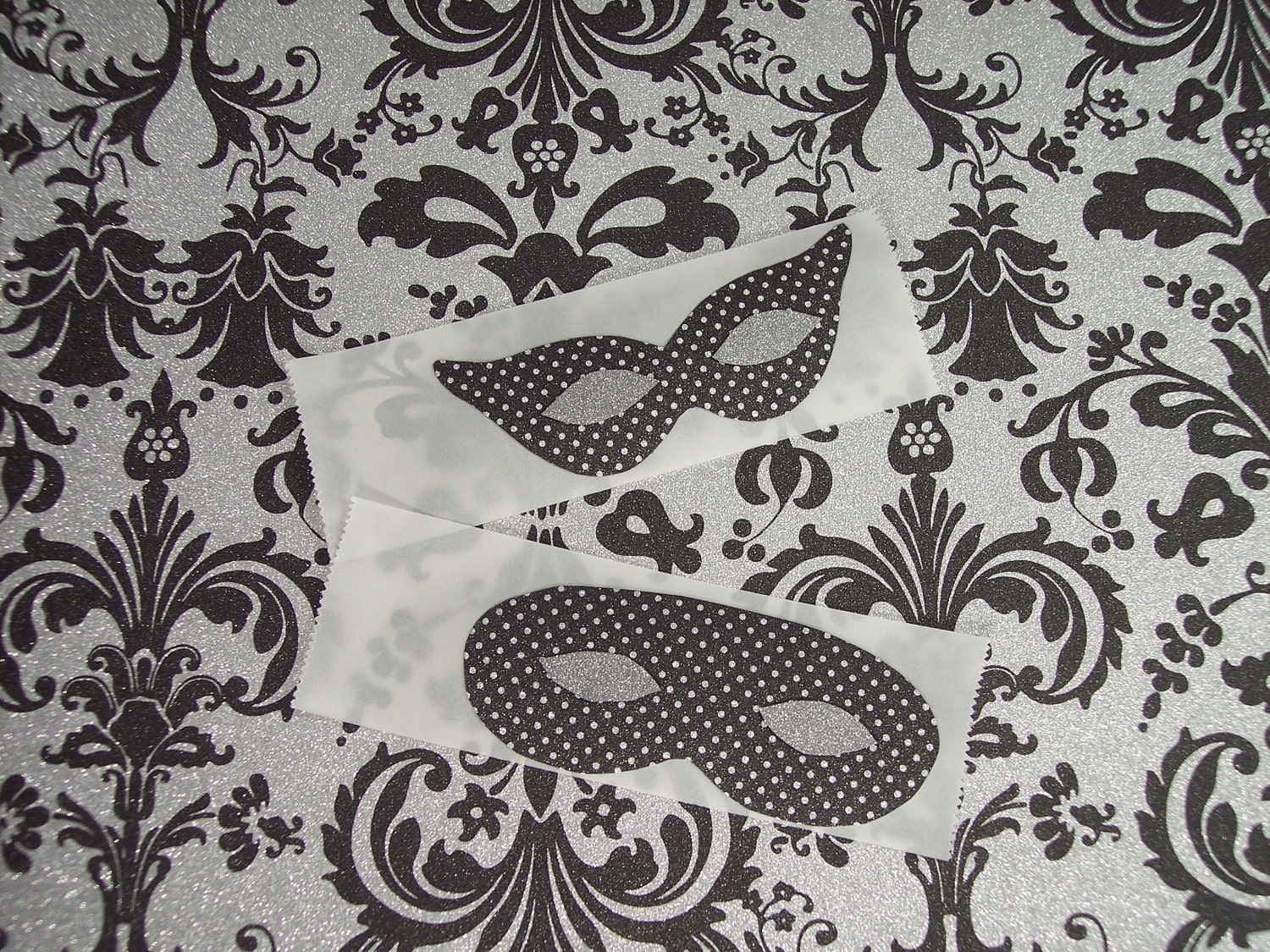 Masquerade Mask Stickers Envelope Seals Scrapbooking Set of 8