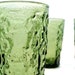 Retro Dishes Green Textured Vintage 1970s Juice Drinking Glasses Set of 2