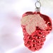 Vintage Red Glass Grapes West Germany Christmas Holiday Ornament
