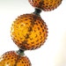 Retro Table Lamp Vintage 1970s Harvest Gold Hobnail Triple Bubble Light