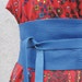 Electric Blue - Leather Obi Belt