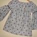 SIZE 6 READY TO SHIP Black and white peasant tunic top (available in sizes childs 5 and 6