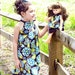 Pillowcase dress Phoebe in Brown and matching doll dress (available in xsmall to medium )