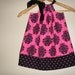 damask pillowcase Hot Pink and black dress (sizes xsmall to medium)