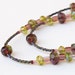 Forest Fern green and purple crystal necklace by Josie's Beaded Jewelry