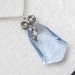 RESERVED Large Blue Crystal Pendant Rhinestone Bow N3185