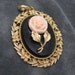 Large Coral Rose Pendant Mirror Avon C3407