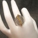 Wide Vintage Sterling Ring Citrine Yellow R3524