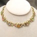 Pastel Rhinestone Necklace Choker Vintage N3875