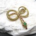 Vintage Brooch Snake Coiled B4001