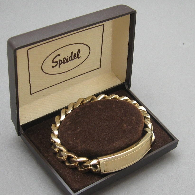 Vintage Men's Speidel I.D. Bracelet Original Box B1304