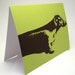 Dachshund -- Blank Lime Green Card