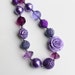 RESERVED listing for tarinxo Purple Rose Chunky Necklace for girls
