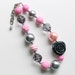 Pink & Grey Chunky Necklace for girls