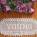 Crochet Name Doily Unlimited Letters Great Wedding Gift Free Shipping Heirloom Made in the USA