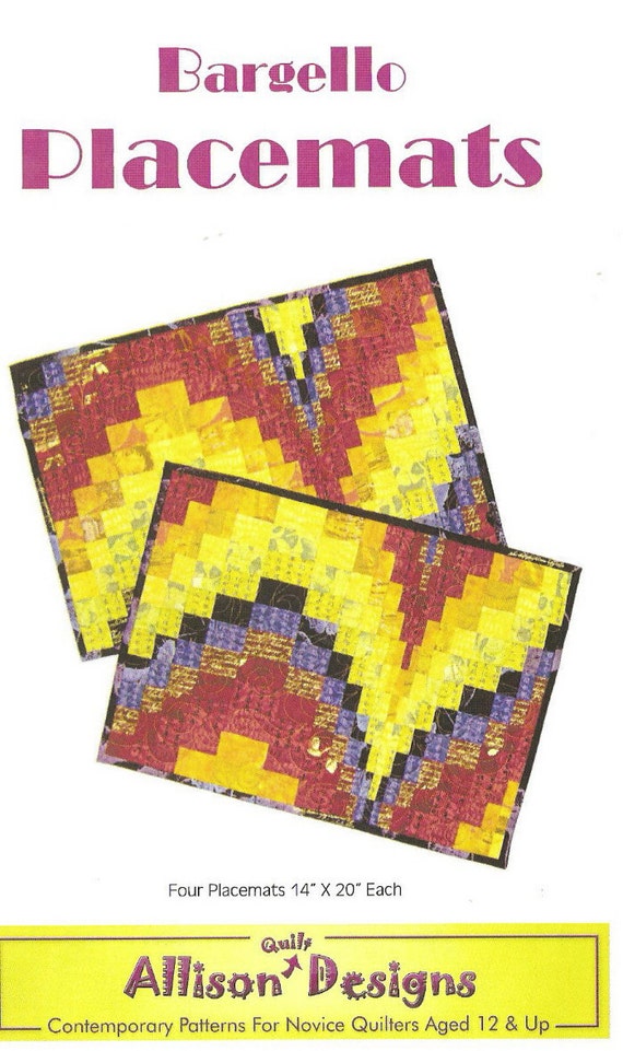 PATTERN Bargello Placemats by inthebagg on Etsy
