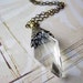 Crystal Pendant Victorian Filigree Heirloom Necklace Romantic Wedding Feminine Elegant Gift Box