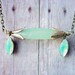 Jadeite Necklace Mint Green Glass Opal Vintage Necklace Gift Box