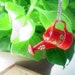 CIJ Red Watering Can Pendant Gardening Necklace Spring Garden Summer Flowers Gift for Gardener Gift Box