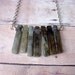 Labradorite Spikes Necklace- Smoky Charcoal Grey Gemstones