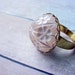 Pink Japanese Cherry Blossom Ring - Gold Brass Adjustable - Gift box