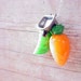 Peas and Carrots Pendant Vegetable Gardening Kitsch Necklace with Tiny Wheelbarrow