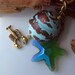 Nautical Keychain Crystal Starfish Rustic Buoy Brass Lobster Blue Green Turquoise Sea Star Keys Purse Charm Unisex