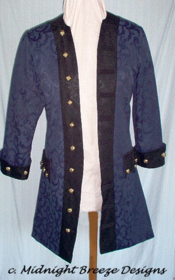 Items similar to MADE TO ORDER Mens Renaissance Pirate Frock Coat ...