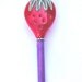 SHAWL PIN / HAIR STICK WITH GLASS - RED STRAWBERRY TOP