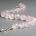 Rose Quartz Necklace with Fine Silver - Pastel Pink under 100 - Diva