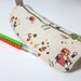 Red riding hood - Zakka linen cotton pencil case / brushes holder / make-up pouch