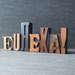 EUREKA - Vintage Letterpress Word