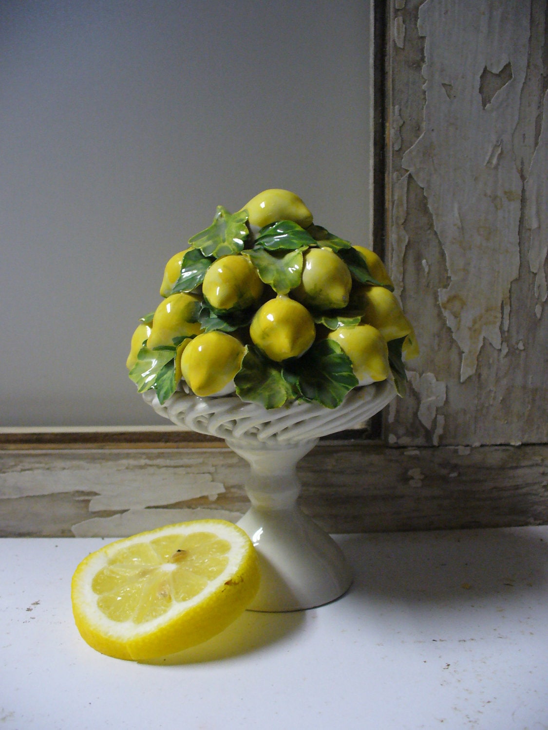 Vintage Italian Pottery Lemon Tree