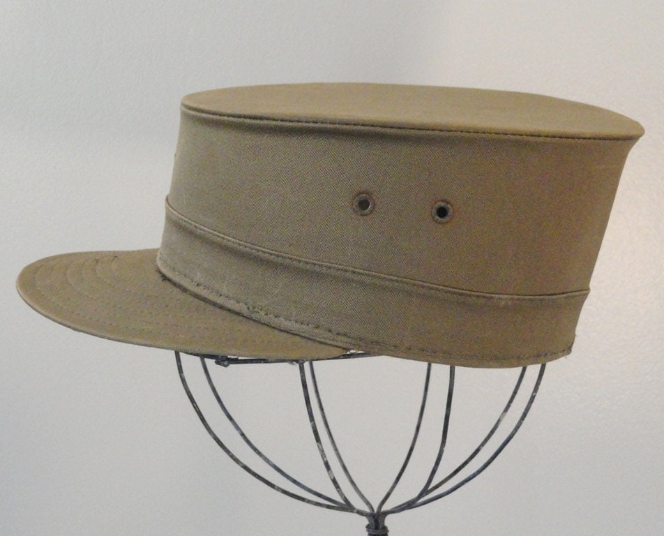 Vintage Air Force Airmen Ridgeway Cap Fatigue Hat 1950s